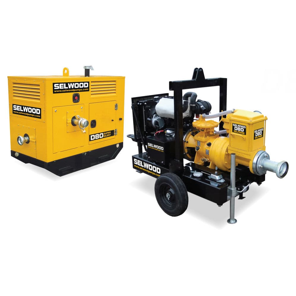 Water pump D80 series Selwood with combustion engine