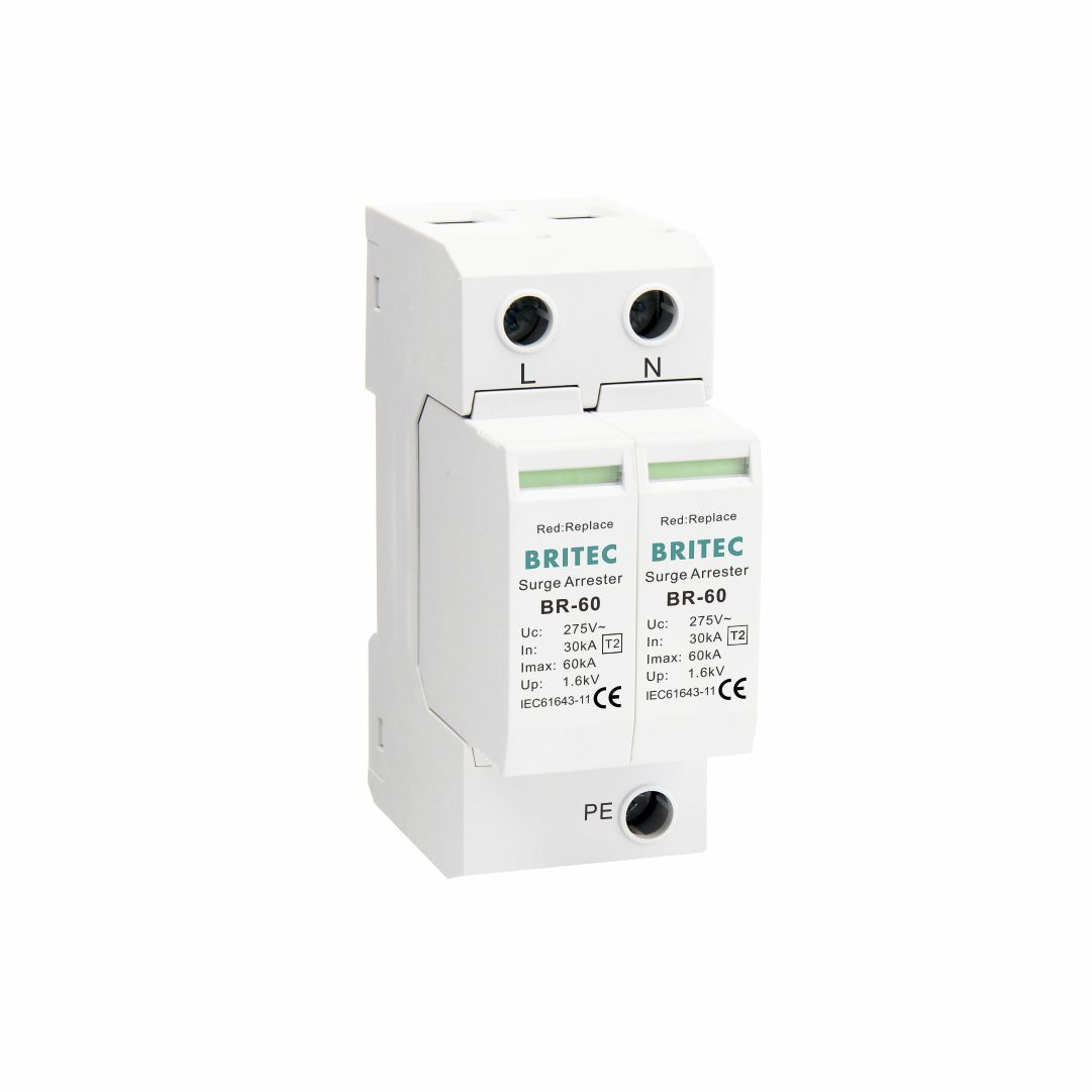 2-pole surge protector - BR-60 2P - Britec Electric Co., Ltd - type 2 ...