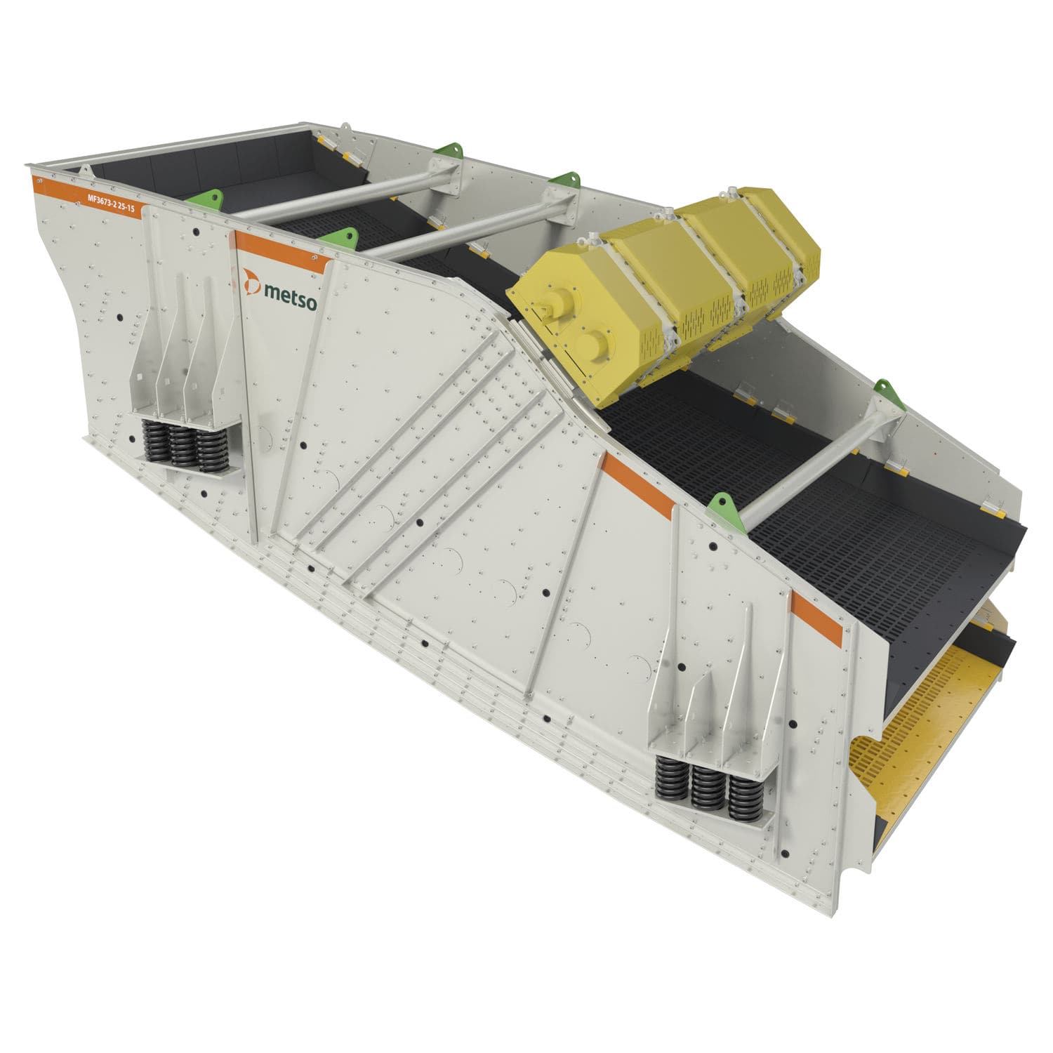 Linear Vibrating Screener Mf Series Metso Corporation For Bulk Materials For Mining Double Deck