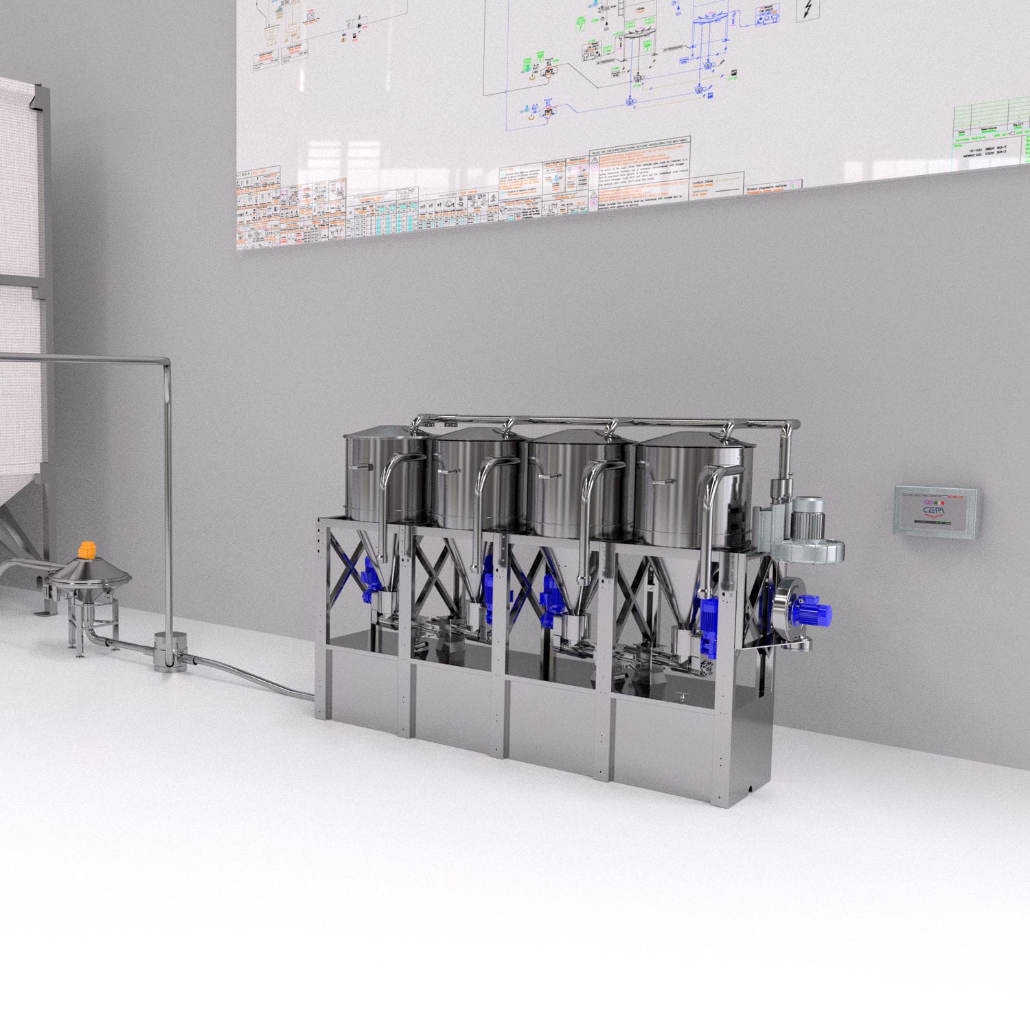 Powder microdispenser Trimix Cepi Spa granules / volumetric / weight