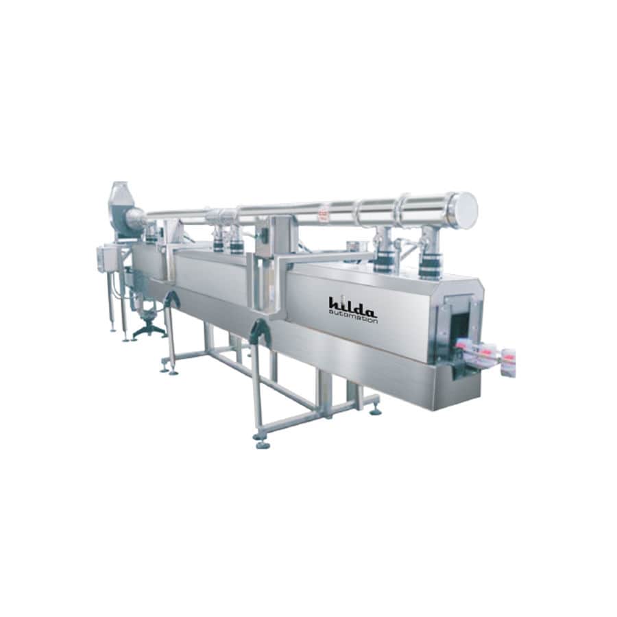 Hot air shrink tunnel - M/S. Hilda Automation