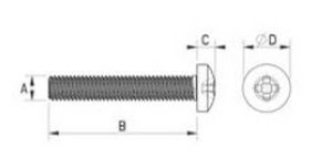 Button head screw - 423 series - Skiffy - cruciform / plastic