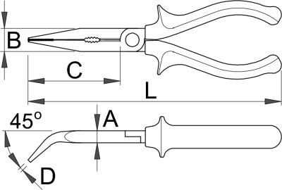 how to draw flat nose plier drawing  YouTube