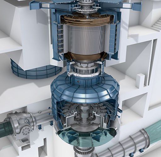 Hydraulic turbine GE Renewable Energy for power generation