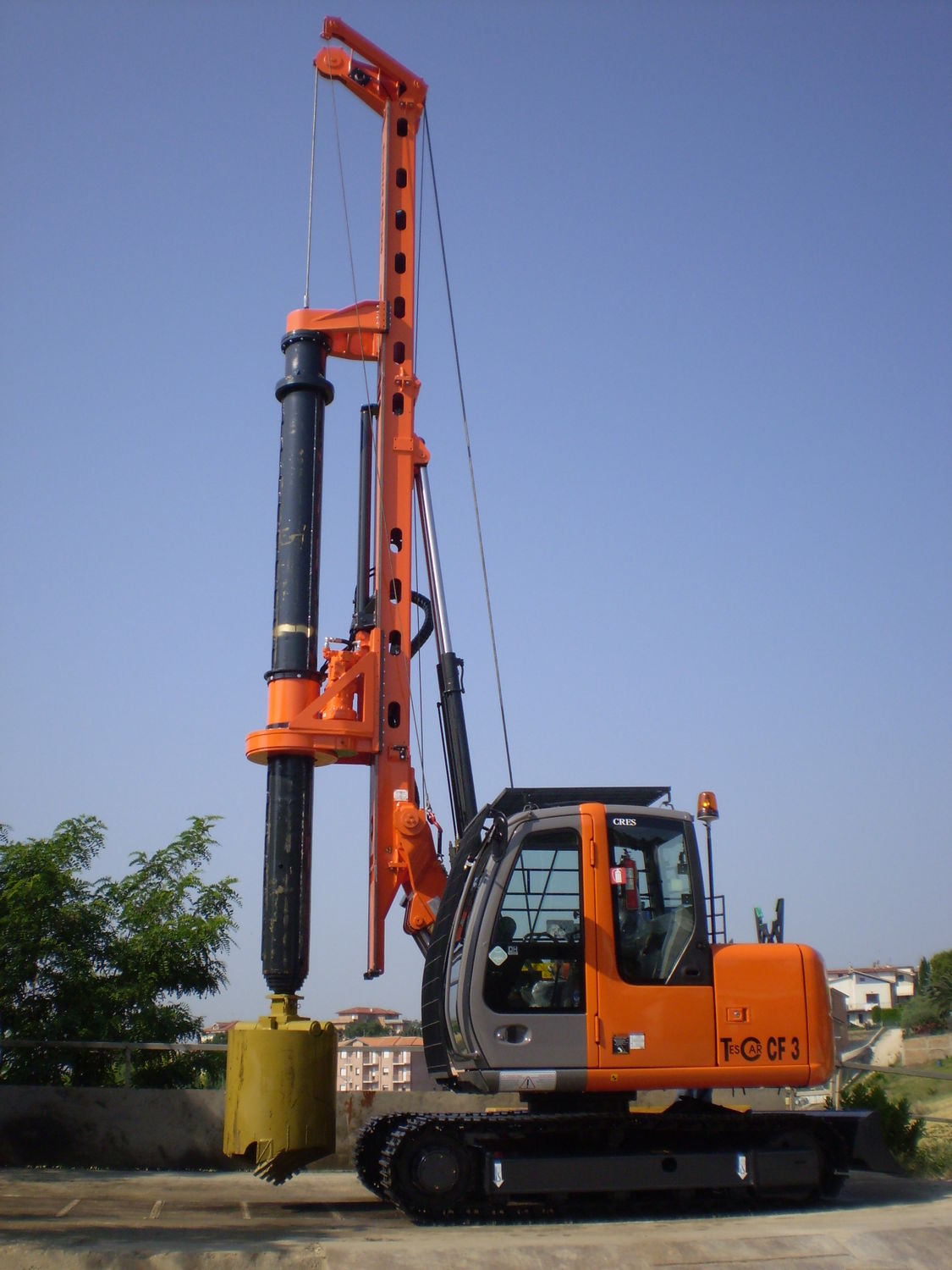Piling drilling rig CF 3 S TES CAR Srl crawler / rotary / hydraulic