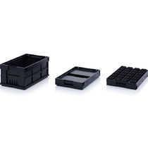 Plastic crate / storage / folding / conductive
