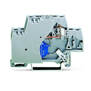 DIN rail-mounted terminal block