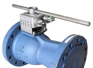 quarter-turn valve solenoid interlock