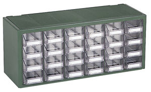 modular storage system with transparent drawers