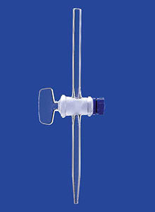 burette with straight valve