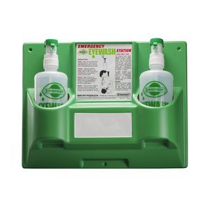 wall-mounted eyewash station