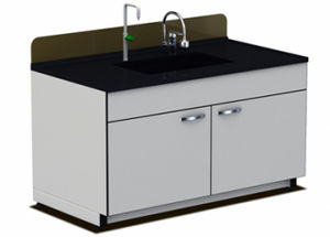 laboratory bench with sink