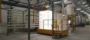 enclosed powder coating booth