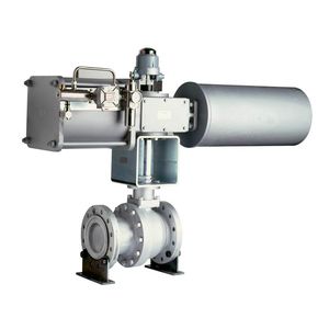 floating ball valve / electrically-actuated / for water / 2-piece