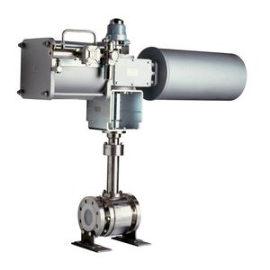 floating ball valve / electrically-actuated / for water / stainless steel