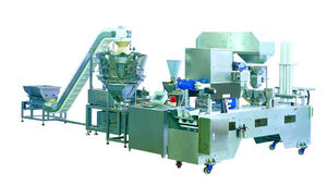 automatic filler-sealer / linear / for food / for liquids