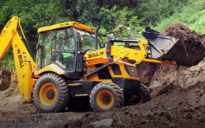 articulated backhoe loader
