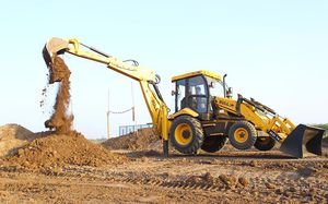 articulated backhoe loader