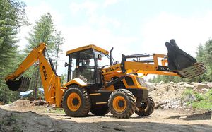 articulated backhoe loader