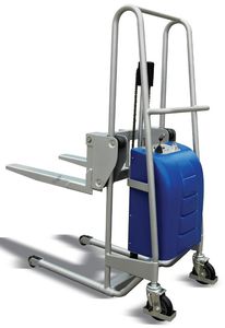 electric stacker truck / walk-behind / with platform