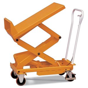 double-scissor lift table / manual / mobile