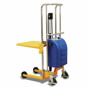 semi-electric stacker truck / walk-behind / with platform