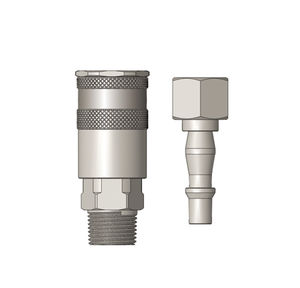 threaded fitting / quick / straight / pneumatic