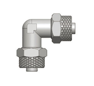 quick coupling / 90° angle / for compressed air / nickel-plated brass