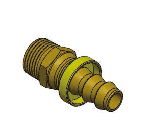 quick hose coupling / female / right-angle / brass