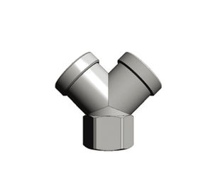threaded fitting / Y / pneumatic / nickel-plated brass
