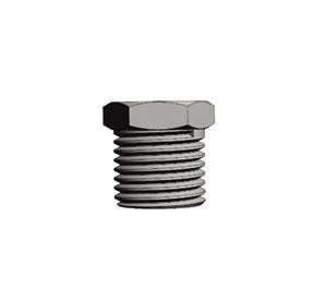 hexagonal plug / male / nickel-plated brass / process
