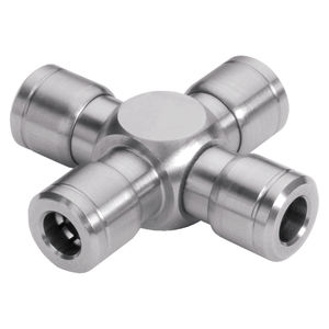 cross fitting / pneumatic / stainless steel / seal