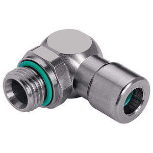 hydraulic fitting / screw-in / elbow / stainless steel