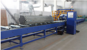 orbital wrapping machine / automatic / for bars / with motorized roller conveyor