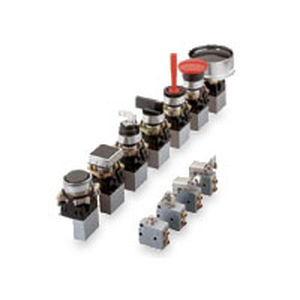 poppet pneumatic directional control valve / manual / 3/2-way / 5/2-way