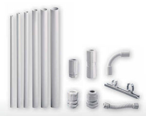tubular conduit / for cables / for electrical cables / PVC-coated