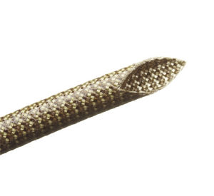 thermal protection sleeve / braided / for cables / mineral fiber