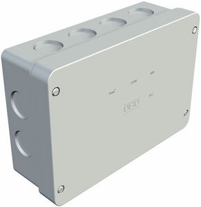 wall-mounted junction box / IP54 / plastic / with knockouts