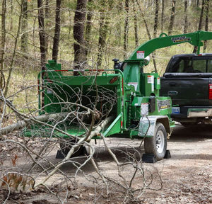 trailer-mount wood chipper