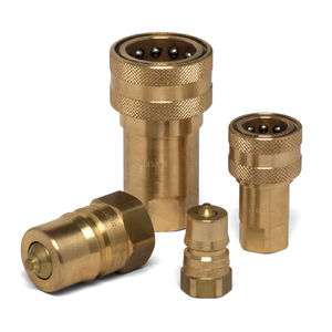 quick coupling / straight / hydraulic / brass