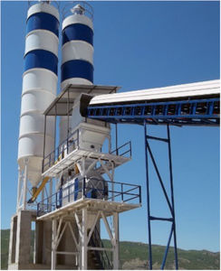 stationary concrete batching plant