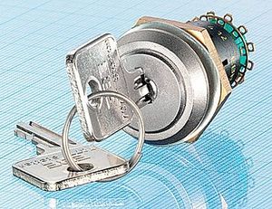key lock switch / single-pole / electromechanical