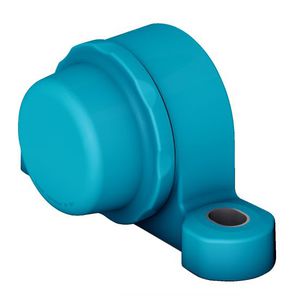 bell-shaped bearing unit / thermoplastic / for the food industry