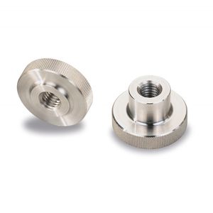 knurled nut / cap / steel / stainless steel