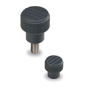 threaded knob / round / mushroom / stainless steel