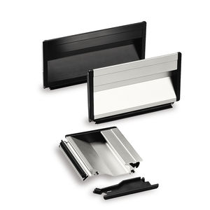 functional handle / aluminum / rectangular / built-in