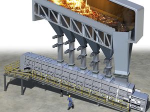belt conveyor / for ash / handling / enclosed