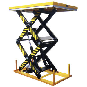 double-scissor lift table / hydraulic / stationary