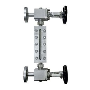 liquid level gauge / bypass / direct-reading / flange