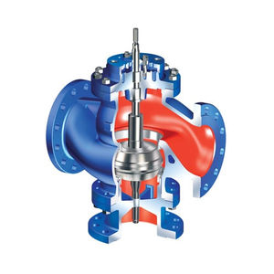 control valve / globe / electrically-operated / pneumatically-operated